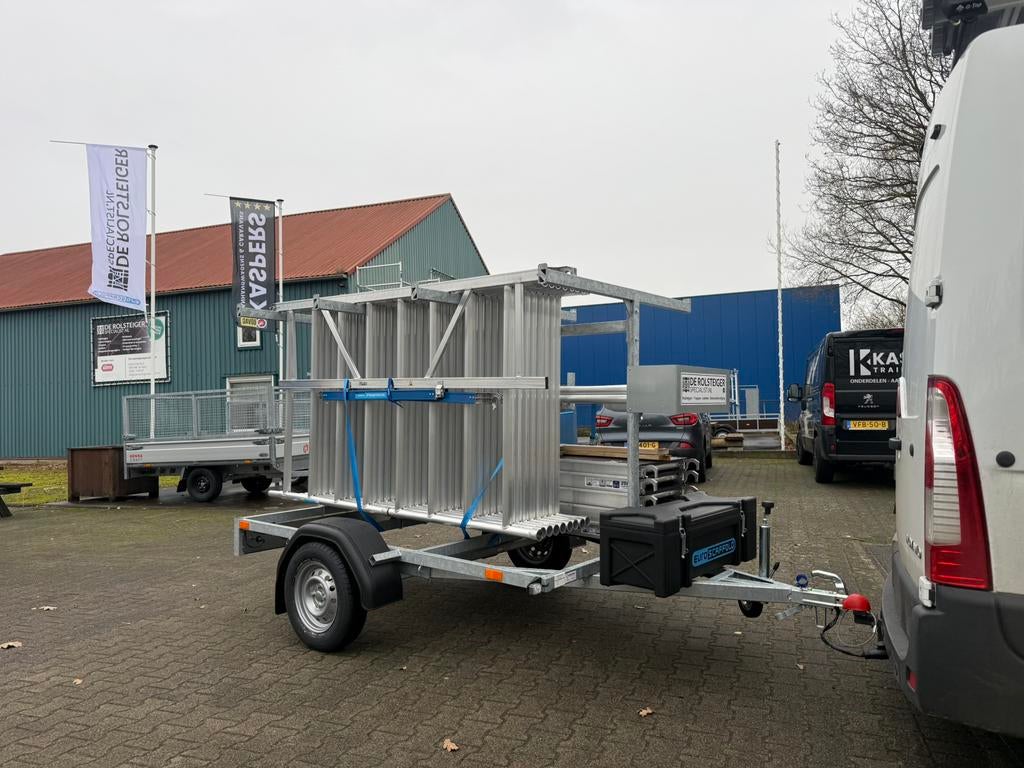 🏆NR1 Euroscaffold rolsteiger + steigerkar 2026 135x250x8,2m, Doe-het-zelf en Verbouw, Steigers, Ophalen of Verzenden, Nieuw, Rolsteiger of Kamersteiger