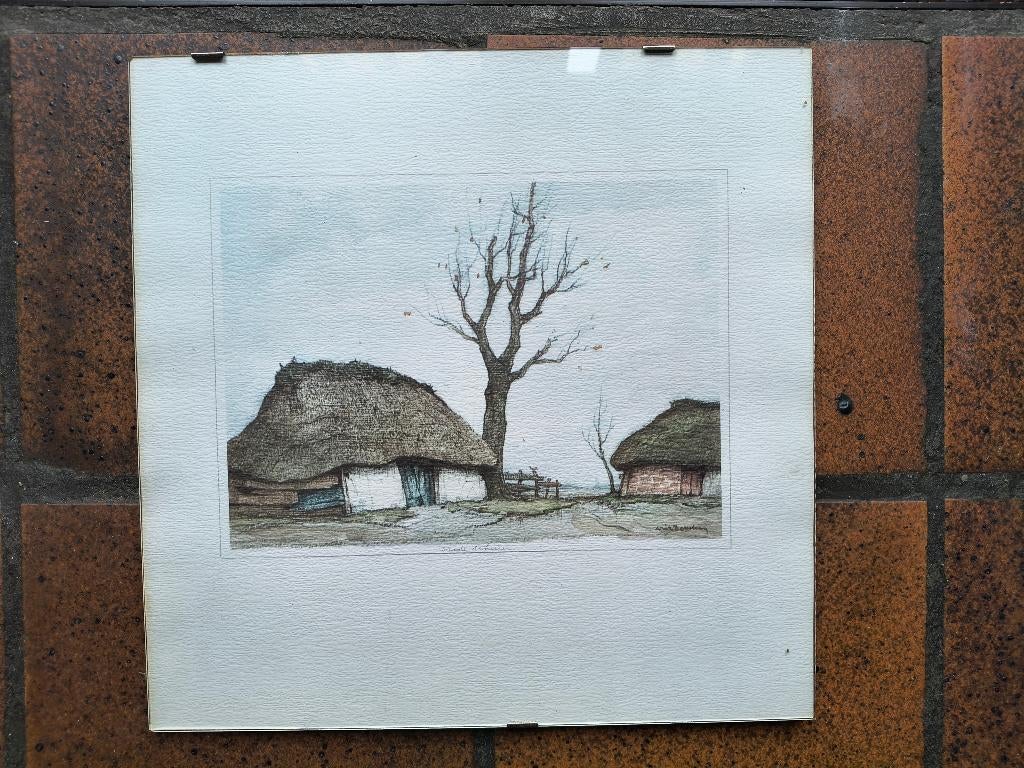 aquarel Schuren, Ophalen