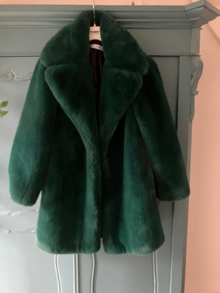 Mango schitterende bontjas emerald groen maat S Nieuw, Kleding | Dames, Jassen | Winter, Ophalen of Verzenden, Nieuw, Maat 36 (S)