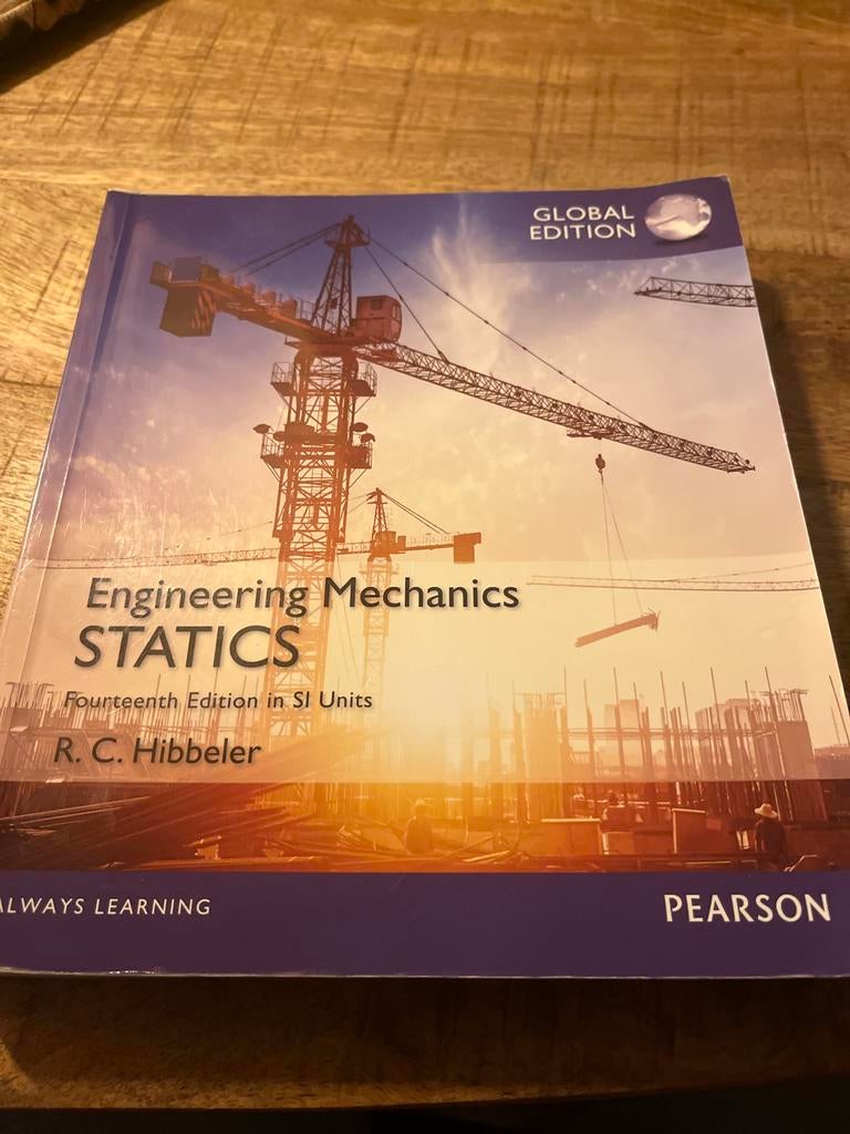 Engineering Mechanics Statics - R.C. Hibbeler, Ophalen of Verzenden, Beta, Zo goed als nieuw, HBO