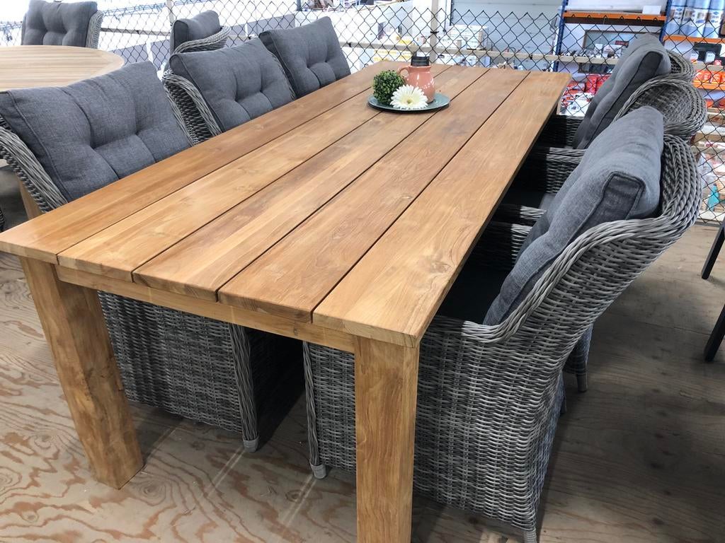 Teaktafel Diningtafel Tuintafel Teakhout Tuinmeubelen, Ophalen, Nieuw, Rechthoekig, Teakhout