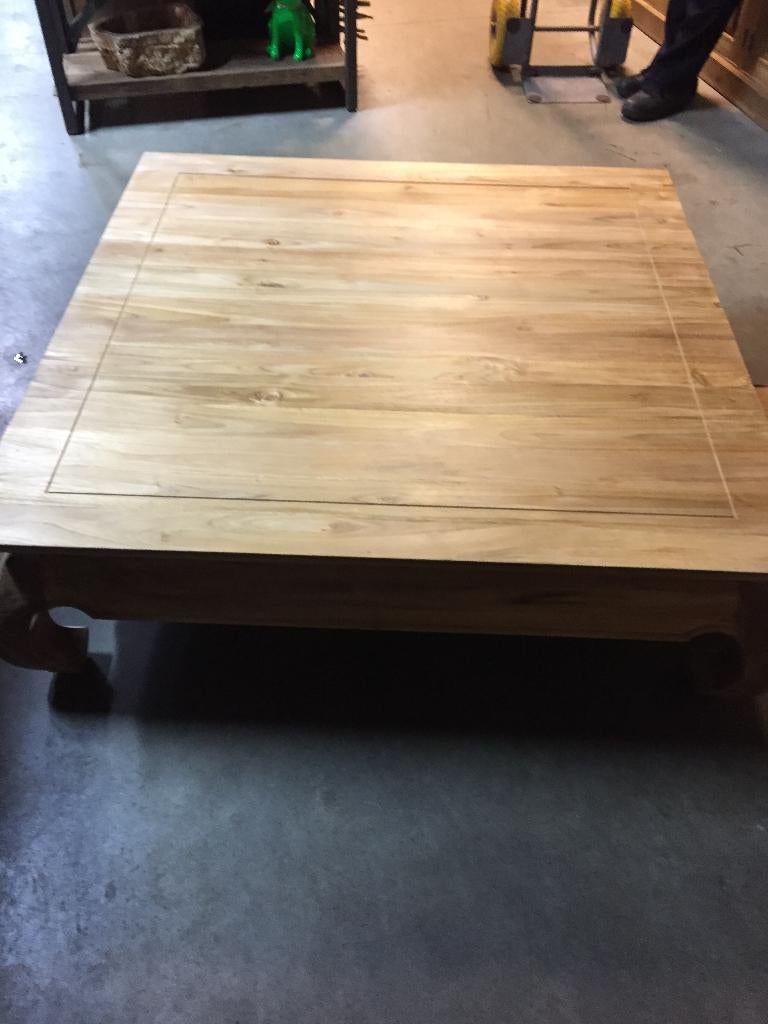 120x120 opiumtafel TEAKHOUT, Nieuw, Ophalen of Verzenden, Minder dan 50 cm, 100 tot 150 cm