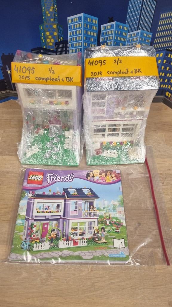 Lego Friends 41095 Emma's huis 2018 compleet met boekje, Ophalen of Verzenden, Zo goed als nieuw, Complete set, Lego