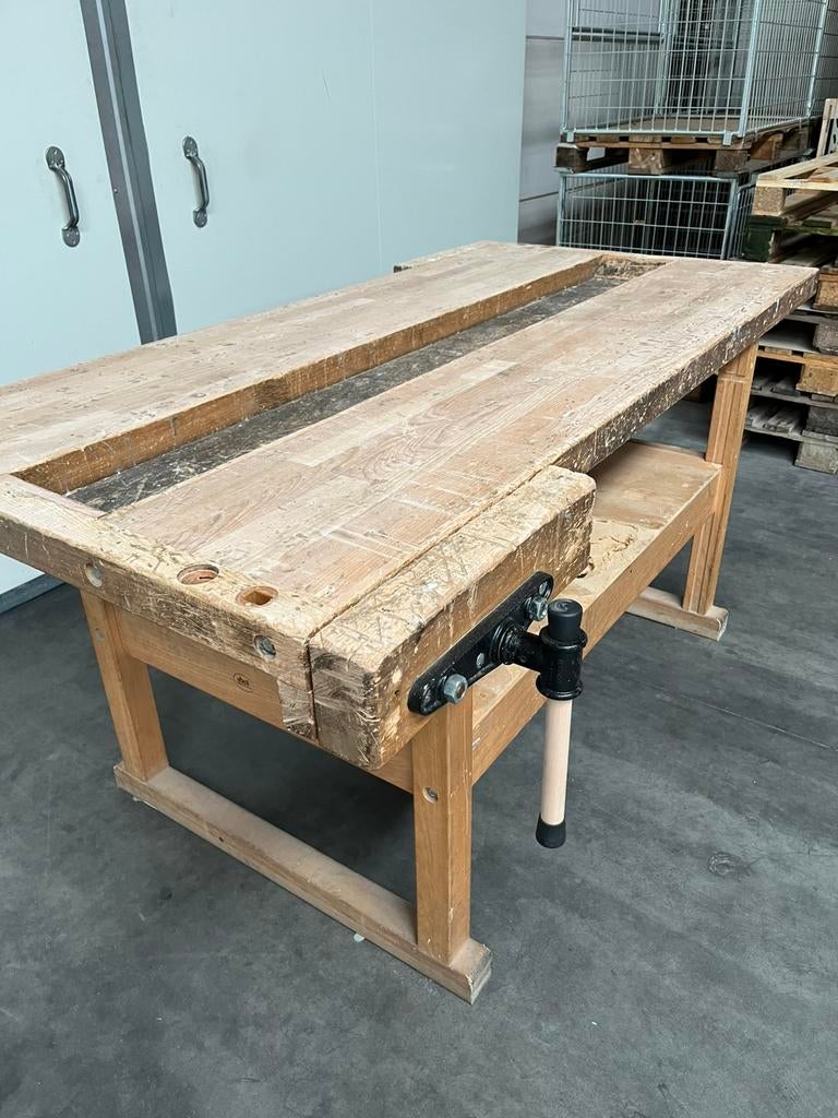 Originele De Beuk timmermans werkbank, Ophalen, Gebruikt, 170 cm of meer, Bankschroef