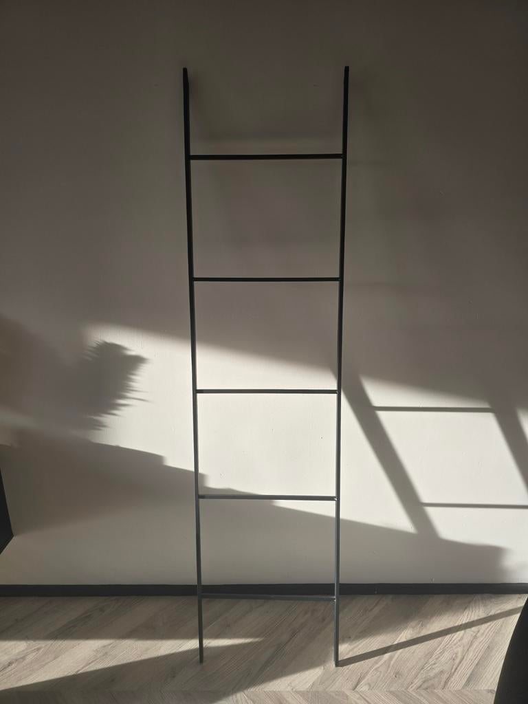 Zwarte decoratieve ladder - handdoekenrek metaal, Ophalen, Nieuw