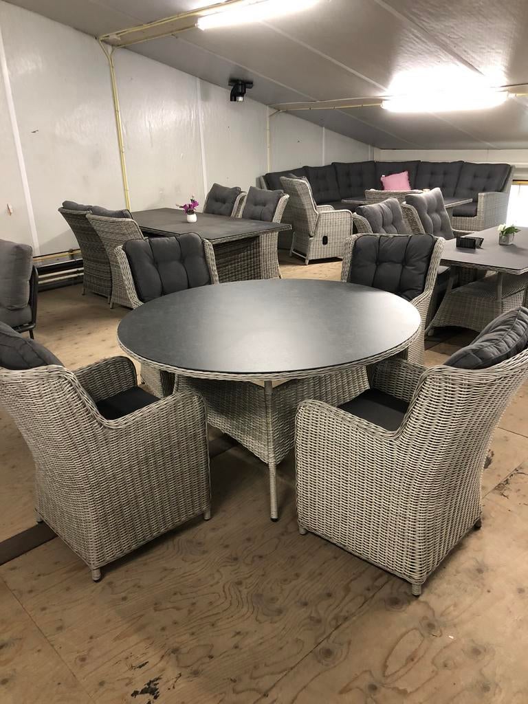 Diningset Tuinset Wicker Diningstoel Ronde Diningtafel Nieuw, Ophalen, 4 zitplaatsen, Nieuw, Wicker