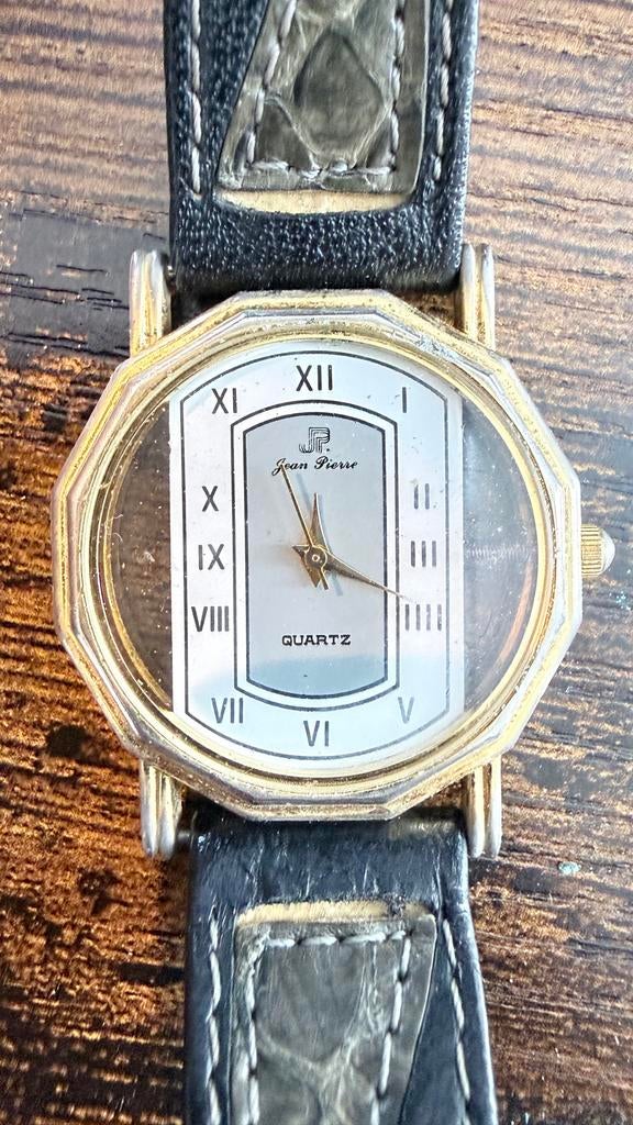 Jean Pierre Herenhorloge Quartz - Vintage Look, Sieraden, Tassen en Uiterlijk, Horloges | Heren, Overige merken, Overige materialen