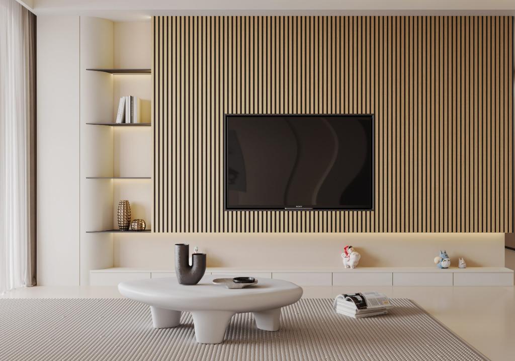 Akoestische Wandpanelen Licht Eiken 260cm x 52,6cm x 22mm, Ophalen of Verzenden, Nieuw