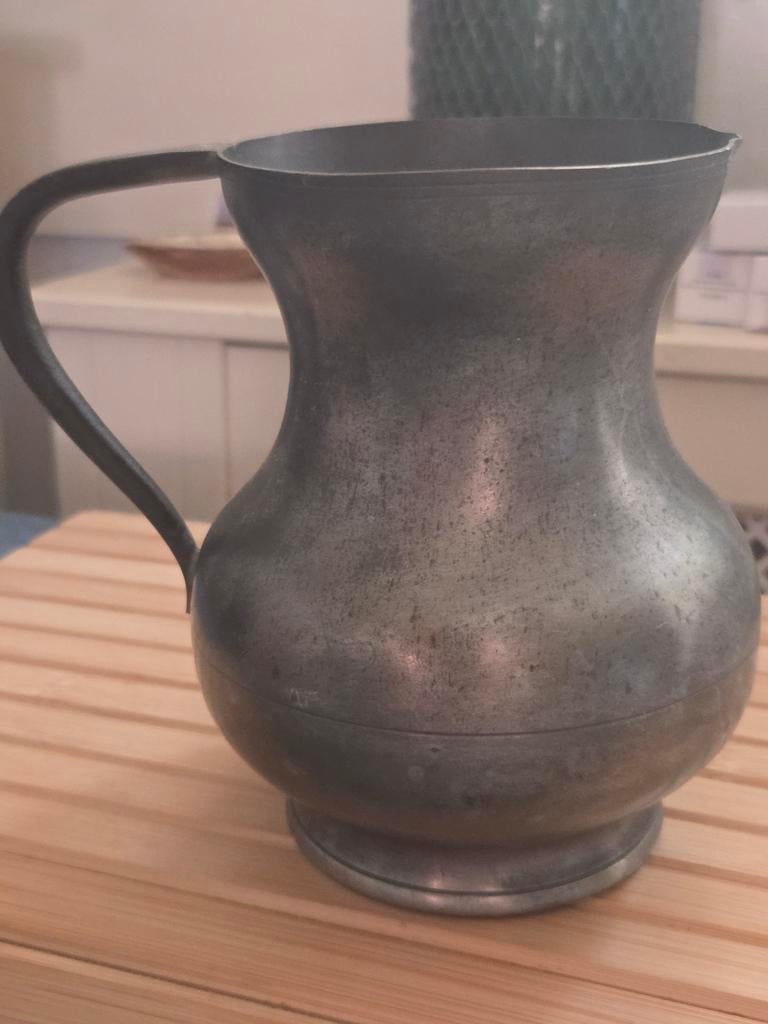 Tinnen melk/ schenkkan, Antiek en Kunst, Ophalen of Verzenden