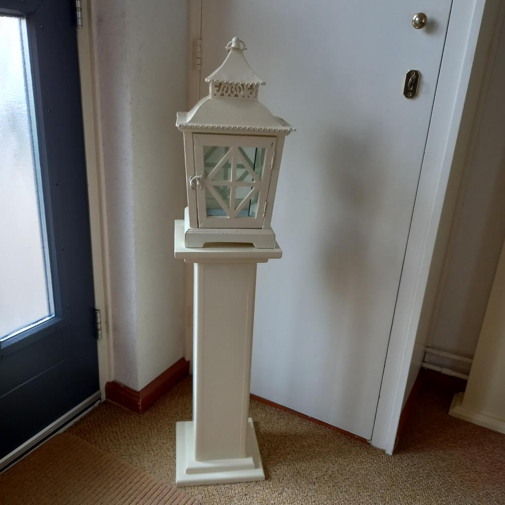 windlicht op standaard, Ophalen, Zo goed als nieuw, Crème, 75 cm of meer
