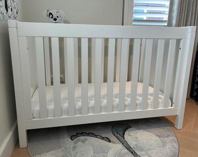 Ledikant wit 60x120 incl. aerosleep matras, Ophalen, Gebruikt, Ledikant