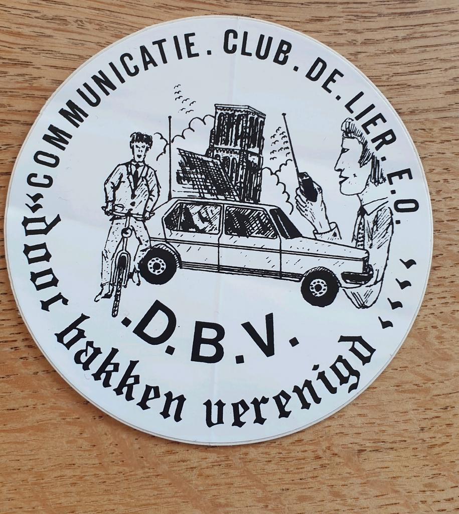 Sticker Communicatie Club D.B.V, DE LIER e.o. piraat zender, Ophalen of Verzenden