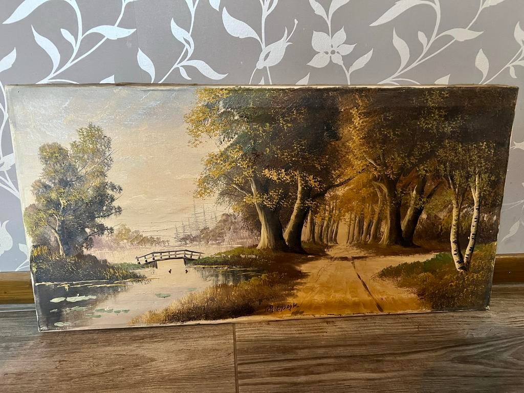 Schilderij op canvas, 40x80 cm, Ophalen