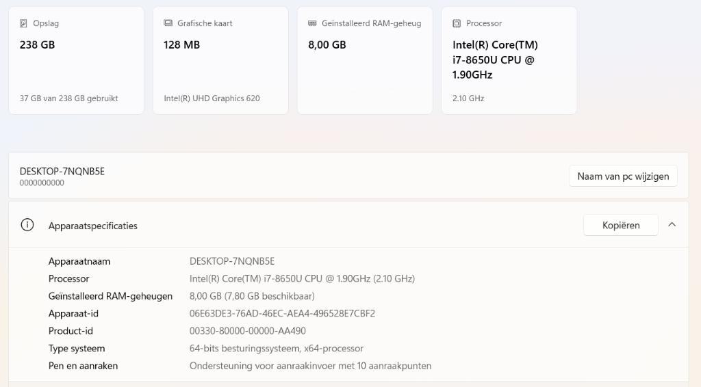 Fuijtsu Lifebook U758 , Intel Core i7 8650u , 6 mnd garantie, 256 GB, 8 GB, Ophalen of Verzenden, Zo goed als nieuw