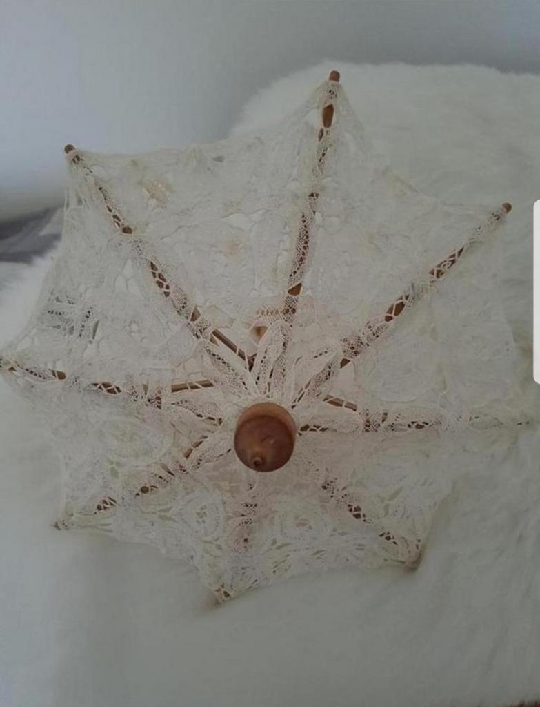parasolletje parapluutje jaren '80 /'90 vintage, retro, broc, Ophalen of Verzenden, Zo goed als nieuw, Wit