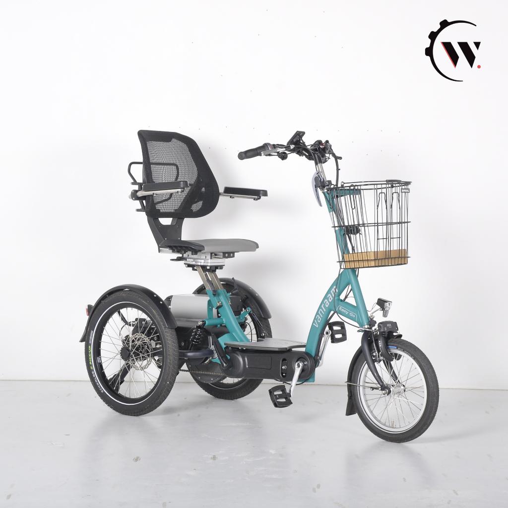 Van Raam Easy Go Scootmobiel-Driewielfiets in één Opaalgroen, Ophalen, Zo goed als nieuw, Van Raam