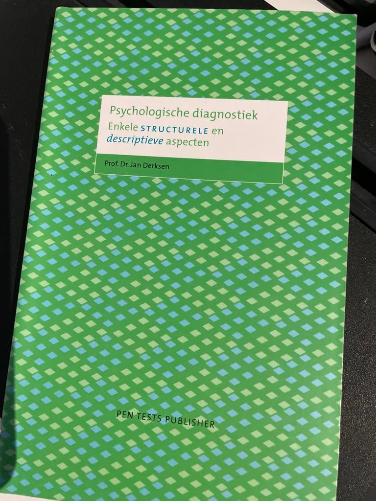 Psychologische diagnostiek - Jan Derksen, Boeken, Studieboeken en Cursussen, Ophalen of Verzenden, Alpha, Gelezen, HBO
