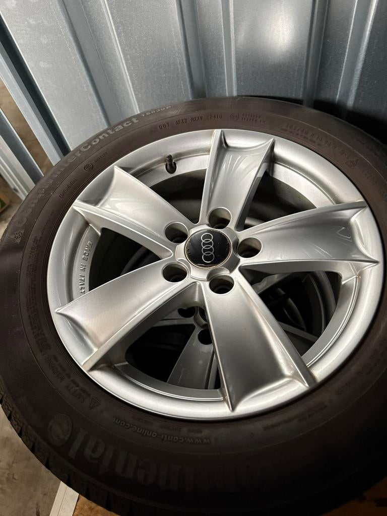Originele 14inch Audi Velgen met Banden, 14 inch, Gebruikt, Velg(en), Personenwagen