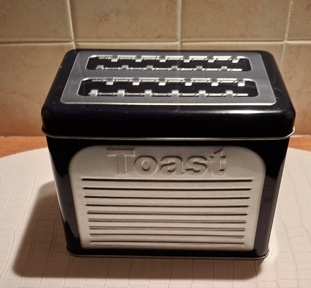 Toast-geroosterd brood blik, Verzamelen, Blikken, Ophalen of Verzenden, Gebruikt, Overige