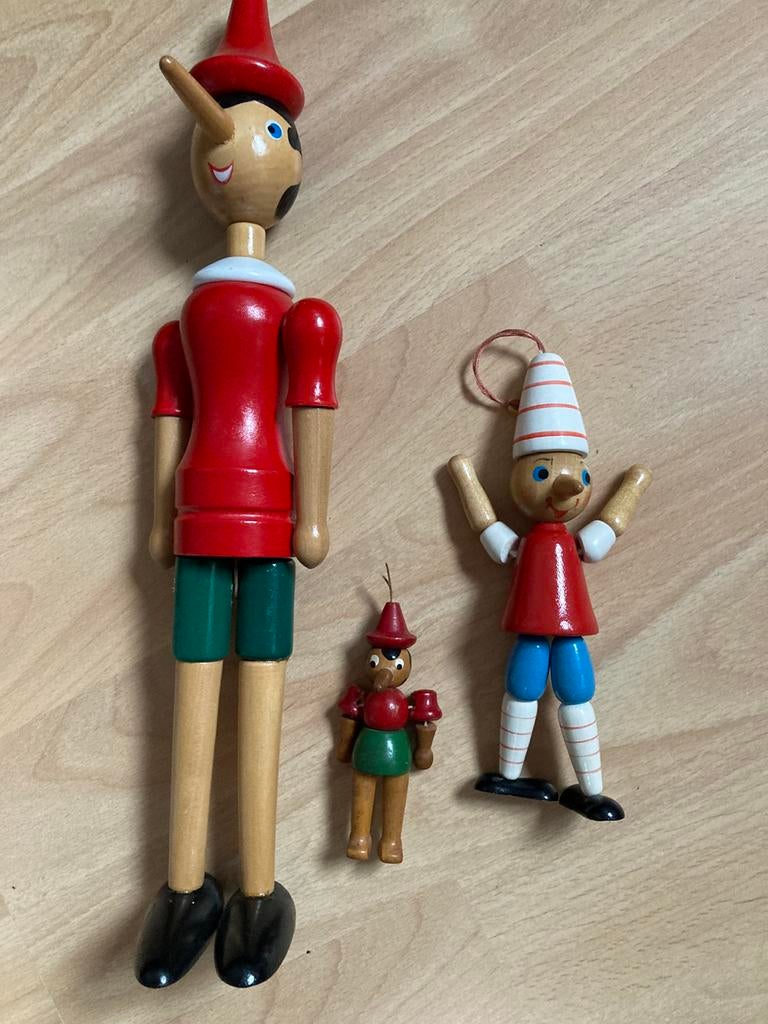 Pinokkio poppetjes, Ophalen of Verzenden, Gebruikt