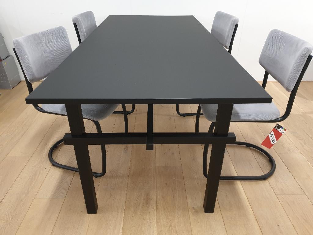 Gispen Today eetkamertafel Crossing OUTLET 200*90cm, Ophalen, 50 tot 100 cm, Zo goed als nieuw, Metaal