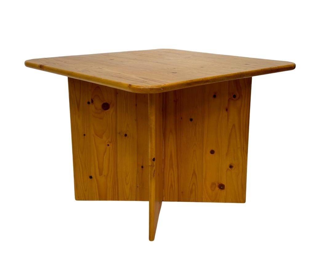 Vintage grenen salontafel / bijzettafel minimalist design, Huis en Inrichting, Tafels | Bijzettafels, Ophalen, Gebruikt, Vintagw
