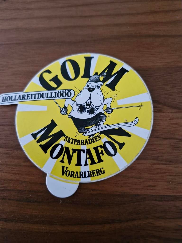 6049 Vintage Golm Montafon Vorarlberg Ski Sticker, Ophalen of Verzenden, Gebruikt, Overige typen