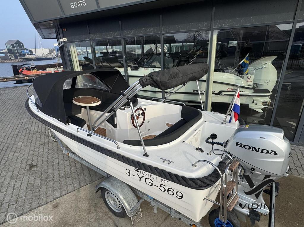 Vidini 500 sloep met Honda 50pk en Marlin trailer *Compleet*, Gebruikt, -, -, -