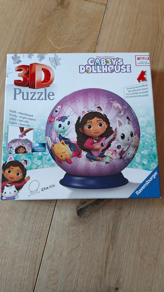 3D Puzzel Bol - Gabby's Dollhouse & Pokémon, Ophalen of Verzenden, Meer dan 50 stukjes, Gebruikt, 6 jaar of ouder
