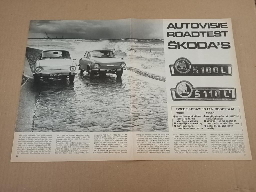 Auto Test (uit oud tijdschrift) Skoda S100 L/ S110 L (1971), Verzenden, Gelezen, Overige merken