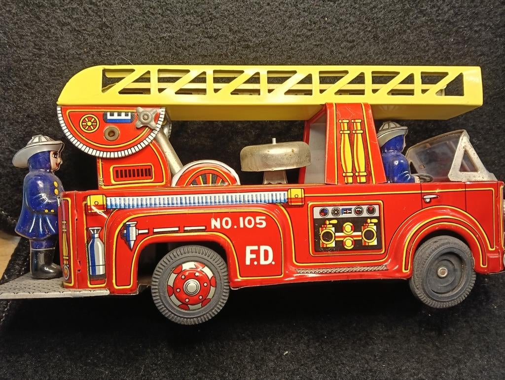Oude blikken Brandweerwagen, Ophalen of Verzenden, Gebruikt