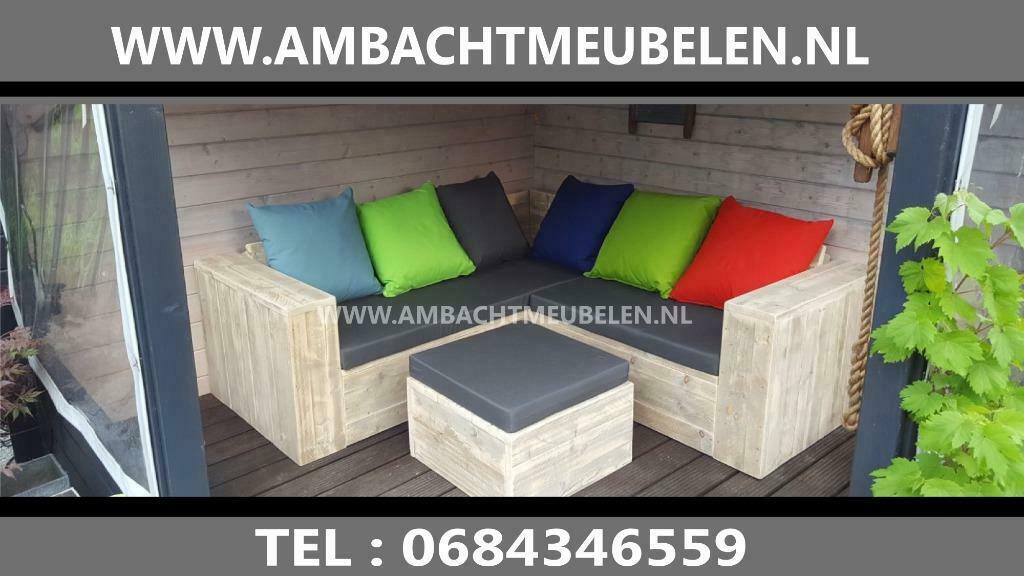 steigerhouten hoekbank, Tuin en Terras, Ophalen, Nieuw, Steigerhout