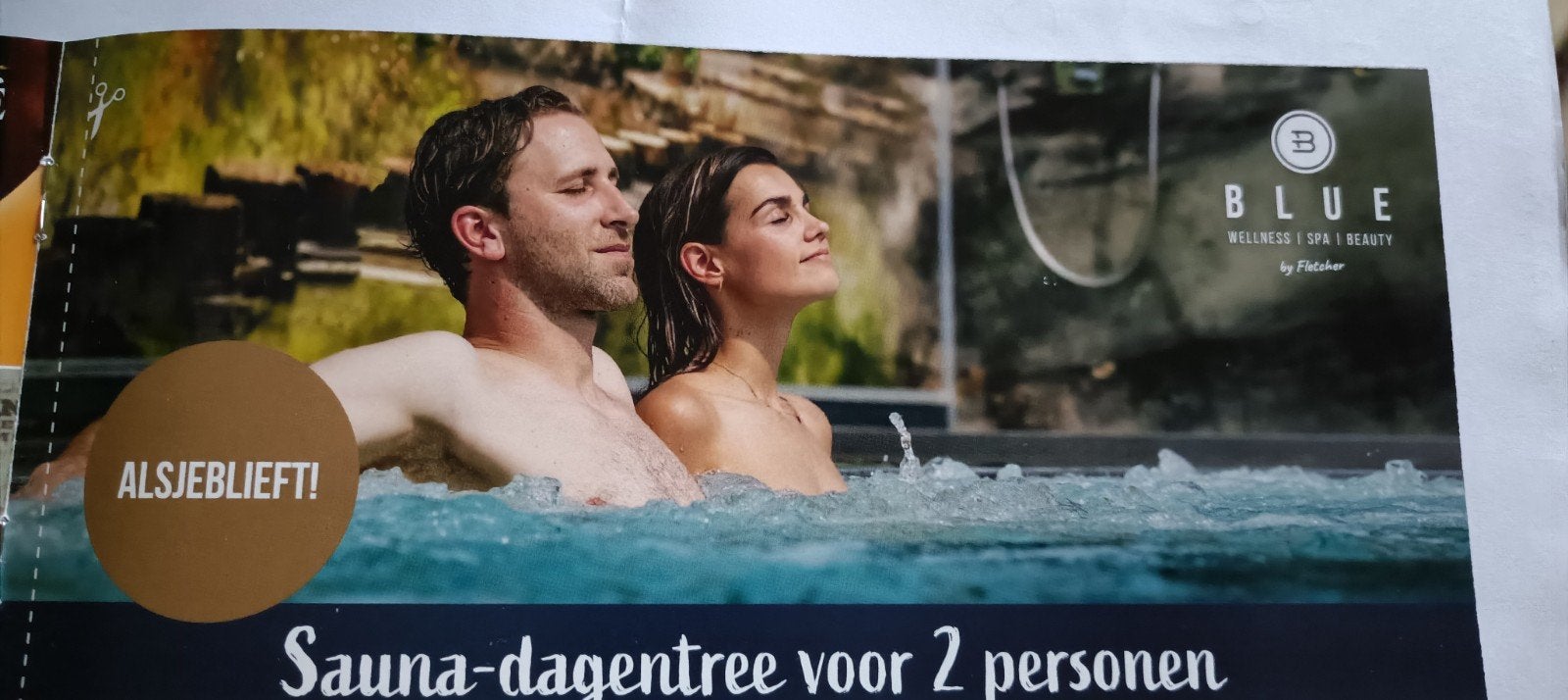 Sauna-dagentree voor 2 personen bij Blue Wellness, Ophalen of Verzenden, Nieuw, Fins of Traditioneel, Complete sauna