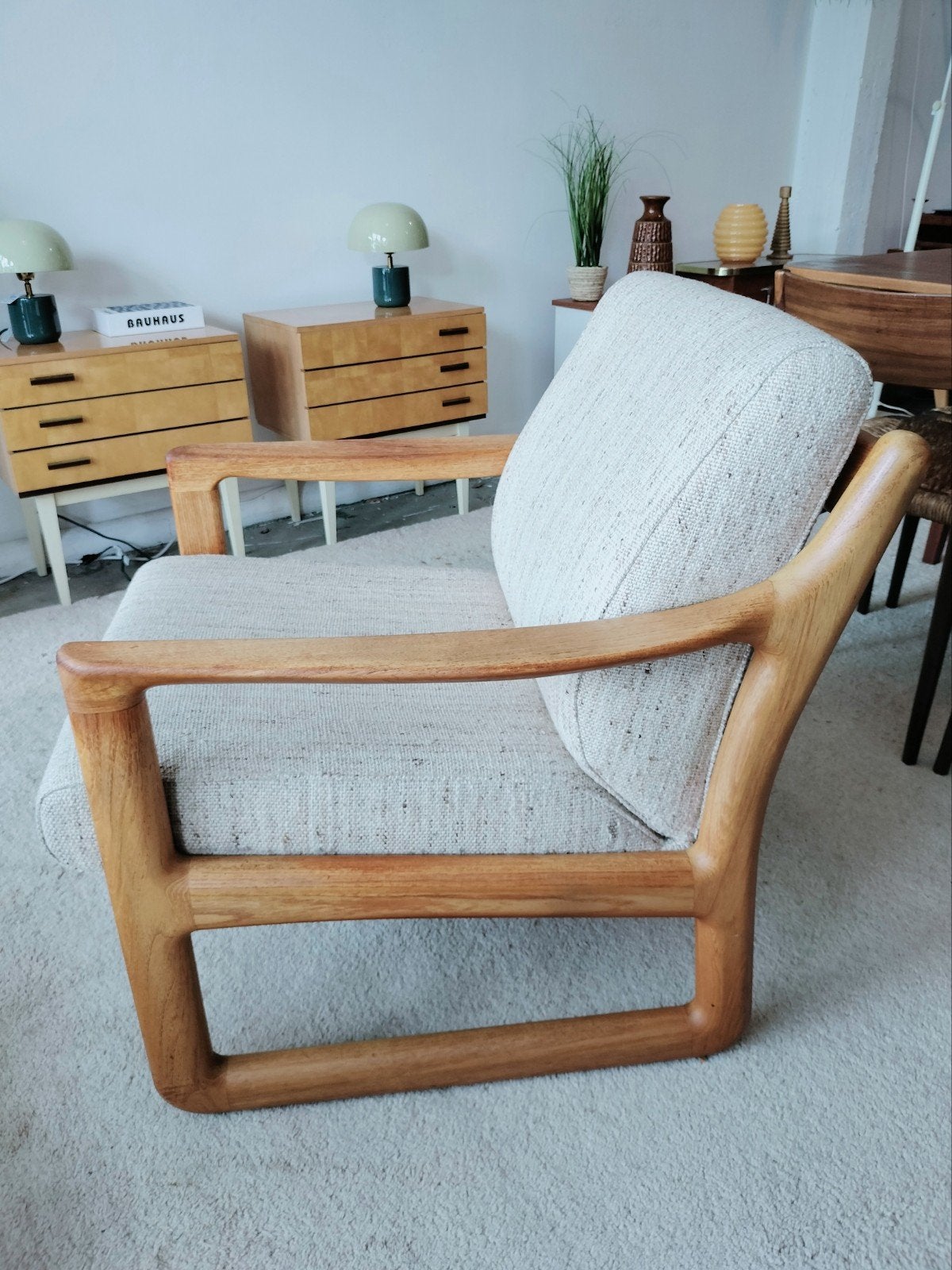 Vintage Deense teakhouten fauteuil, Silkeborg, Ophalen, Bruin, ., Vintage