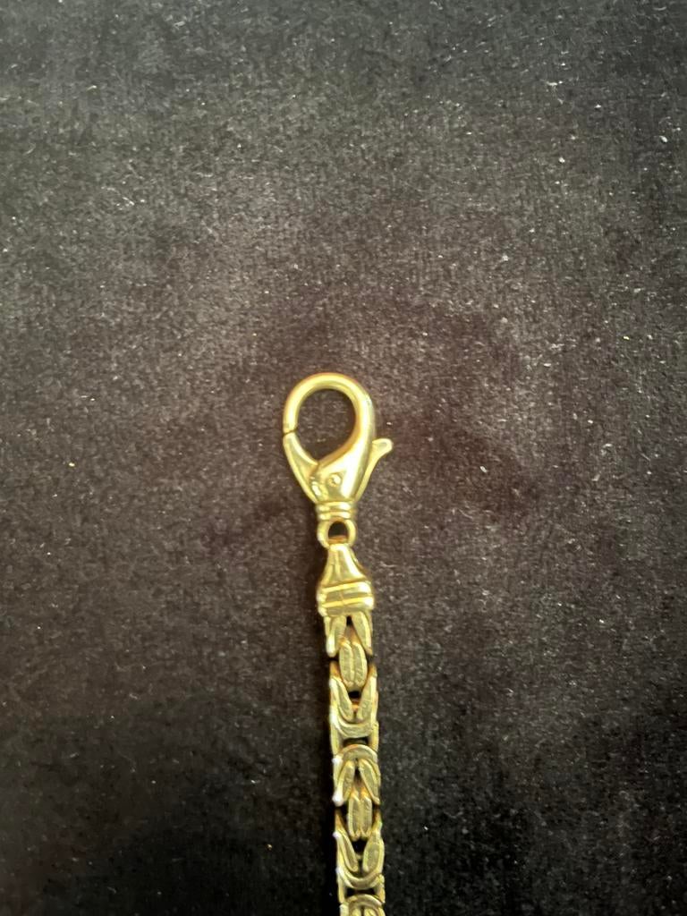 14 karaat koningsarmband, Sieraden, Tassen en Uiterlijk, Bedels, Ophalen of Verzenden, Zo goed als nieuw, Goud, Overige merken