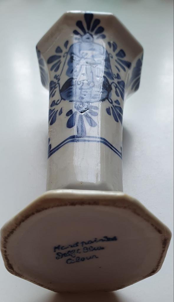 Delfts Blauw Vaasje - Handgeschilderd, Antiek en Kunst, Ophalen of Verzenden