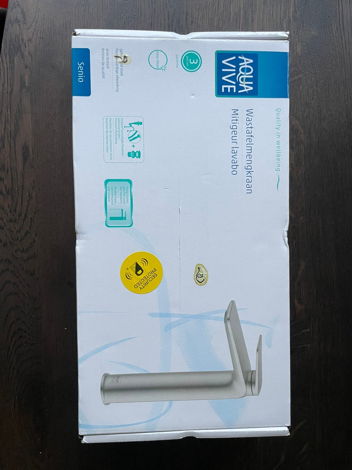 AquaVive Wastafelmengkraan Senio (ongebruikt!) 3/8”, Ophalen, Zo goed als nieuw, Koper, Kraan