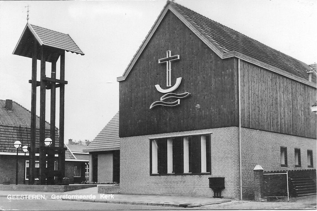 Oude Ansichtkaart Geesteren Gereformeerde Kerk, Ophalen of Verzenden, 1960 tot 1980, Gelopen, Overijssel