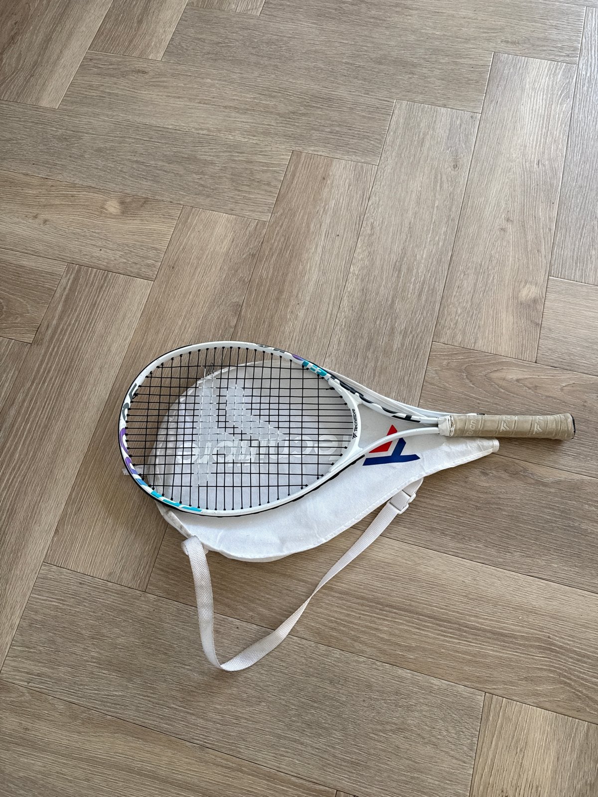 Tecnifibre Tennisracket met hoes - Zo goed als nieuw, Sport en Fitness, Ophalen of Verzenden, Zo goed als nieuw, Racket, Overige merken