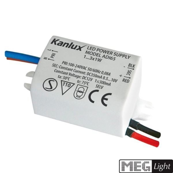 12V LED TRANSFORMATOR 350mA 1-3W, Ophalen of Verzenden, Nieuw