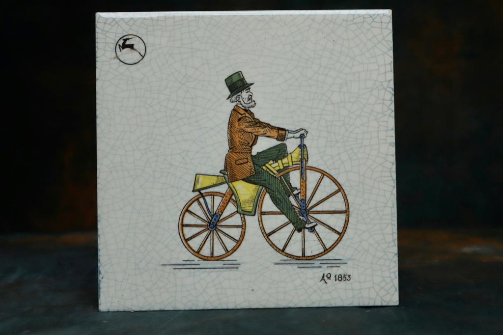 reclame tegel Gazelle fietsen. 15/15 cm, Ophalen of Verzenden