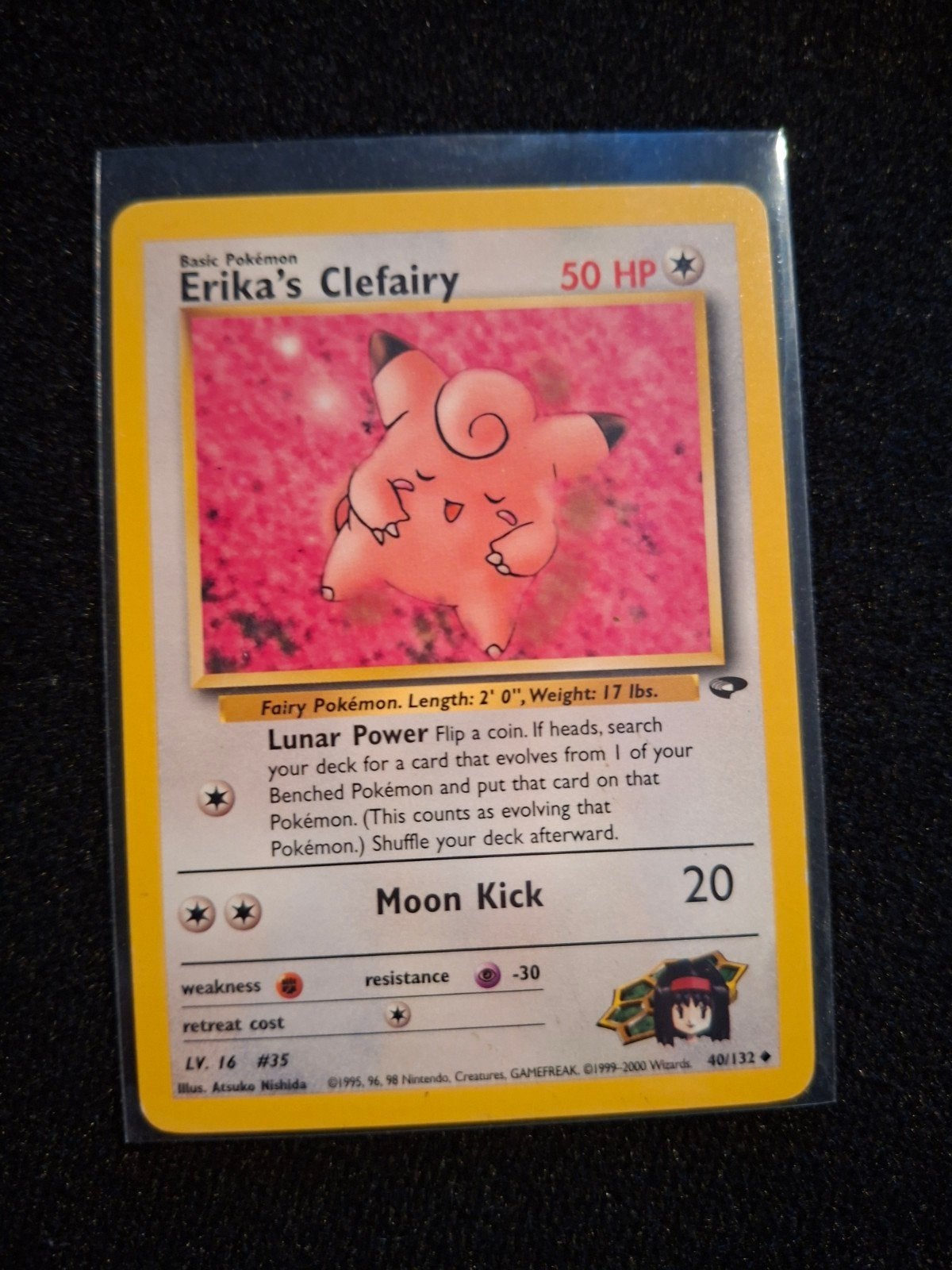 Erika's Clefairy Pokémon Kaart - Zeldzaam en in goede staat, Ophalen, Zo goed als nieuw, Losse kaart