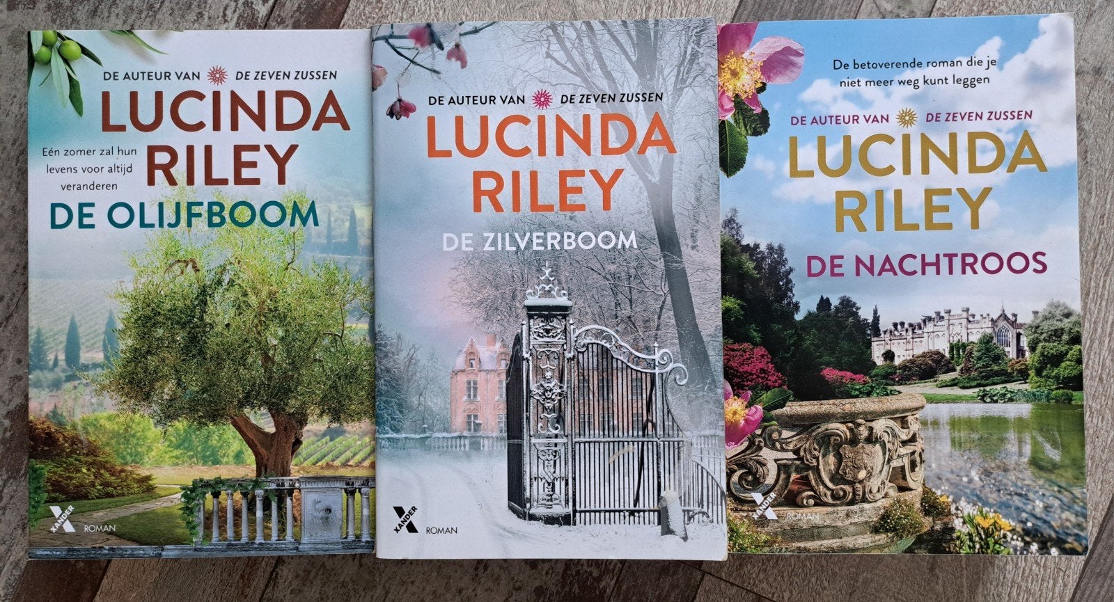 Lucinda Riley boeken De Olijfboom, De Zilverboom, De Nachtro, Ophalen of Verzenden, Zo goed als nieuw, Lucinda Riley, Nederland