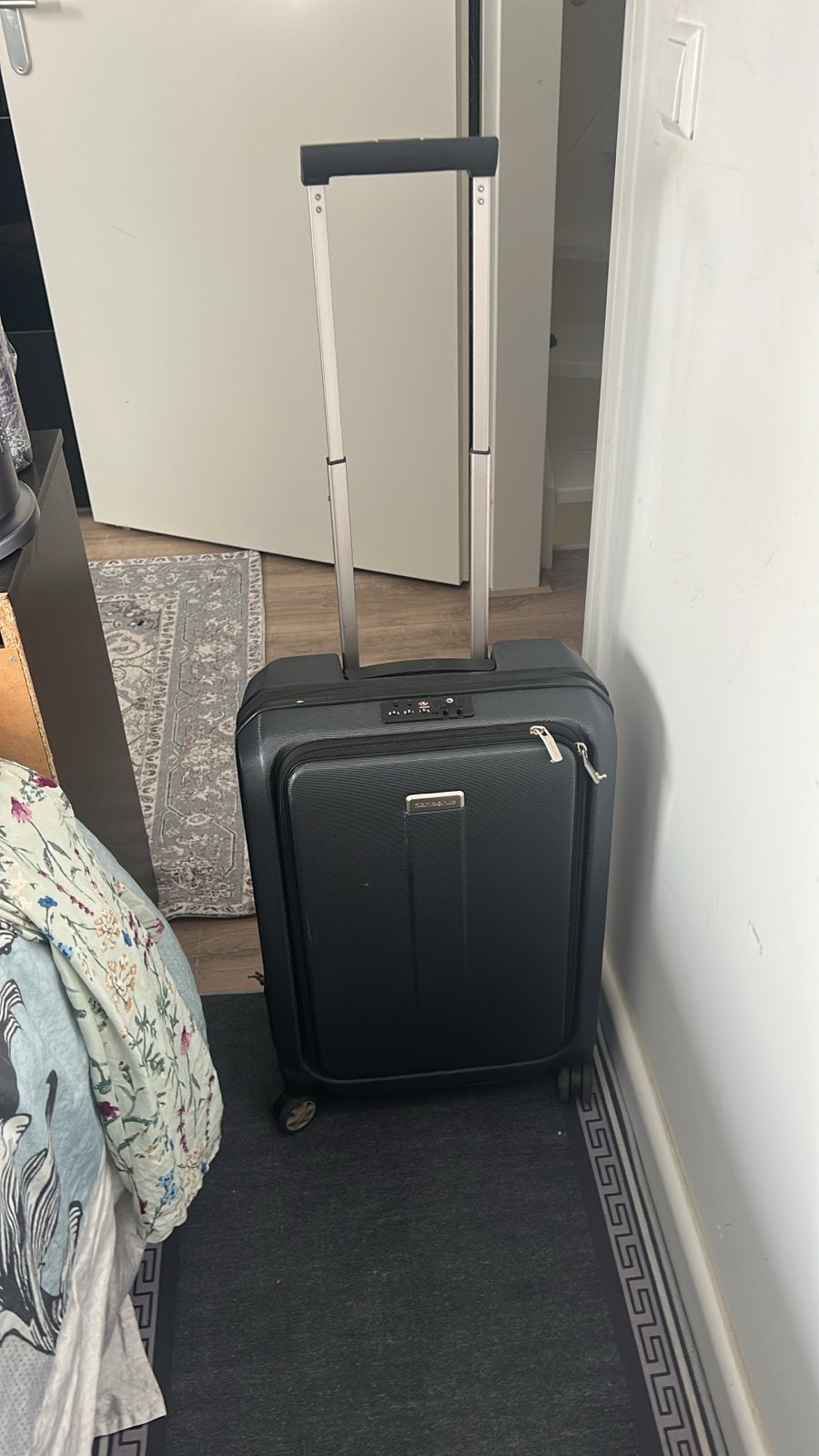 Samsonite Trolley met Laptopvak - Zo goed als nieuw, Ophalen of Verzenden, Zo goed als nieuw, Zwart, Uitschuifbare handgreep