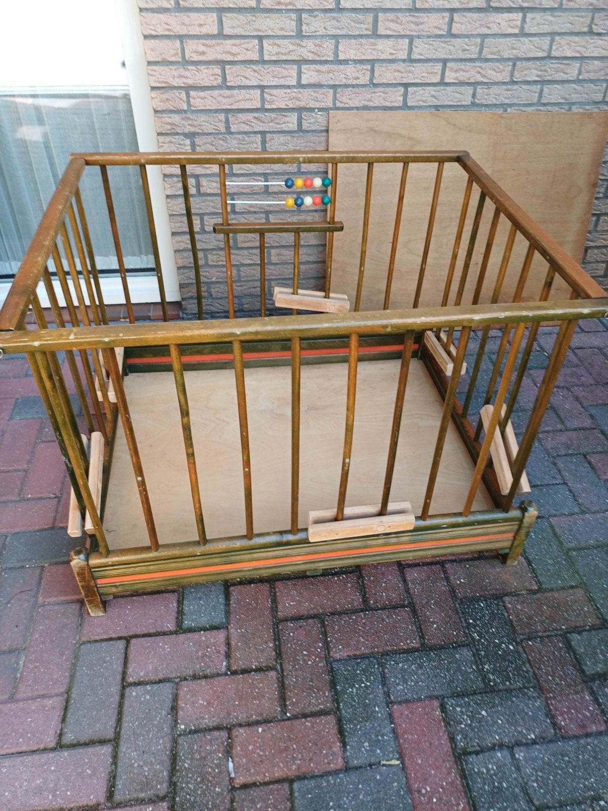 Box met dubbele bodem - Ideaal voor baby's en peuters, Ophalen, Gebruikt, In hoogte verstelbaar