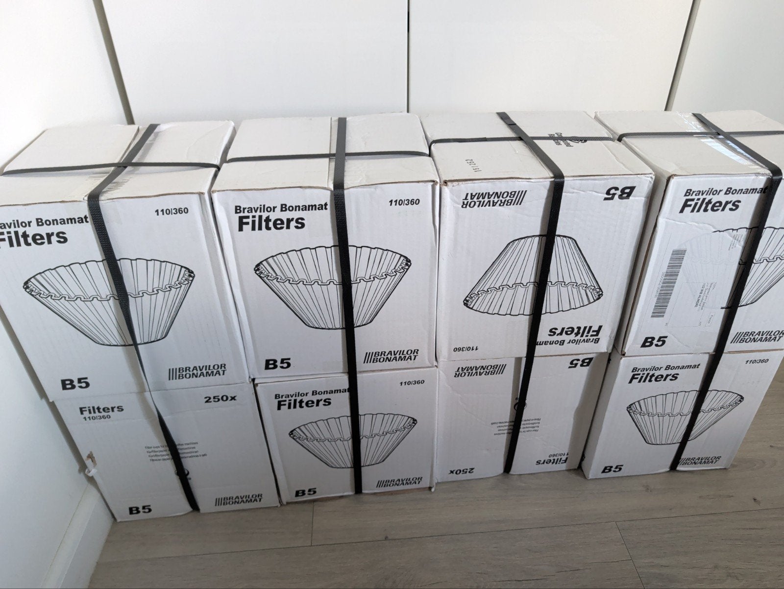 Bravilor Bonamat Koffiefilters B5 (110/360) - 250 stuks, Ophalen