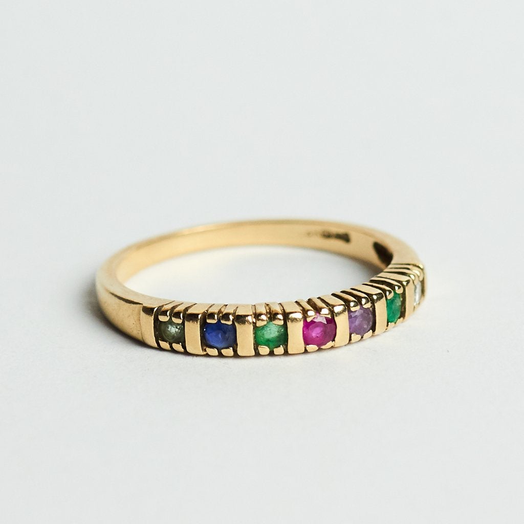 Vintage gouden dearest ring goud 9 karaat aanschuifring goud, Sieraden, Tassen en Uiterlijk, Ophalen of Verzenden, Zo goed als nieuw
