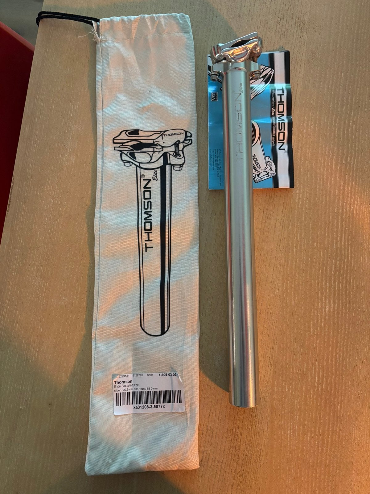 Thomson Elite Zadelpen, Fietsen en Brommers, Overige typen, Ophalen of Verzenden, Zo goed als nieuw, Aluminium