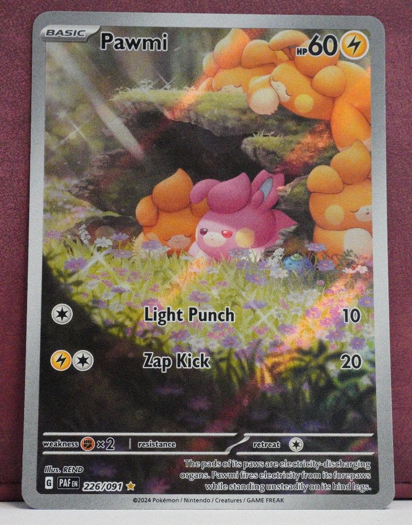 Pawmi Gallery Art 226-091 Paldean Fates Pokémon Kaart, Ophalen of Verzenden, Nieuw, Losse kaart