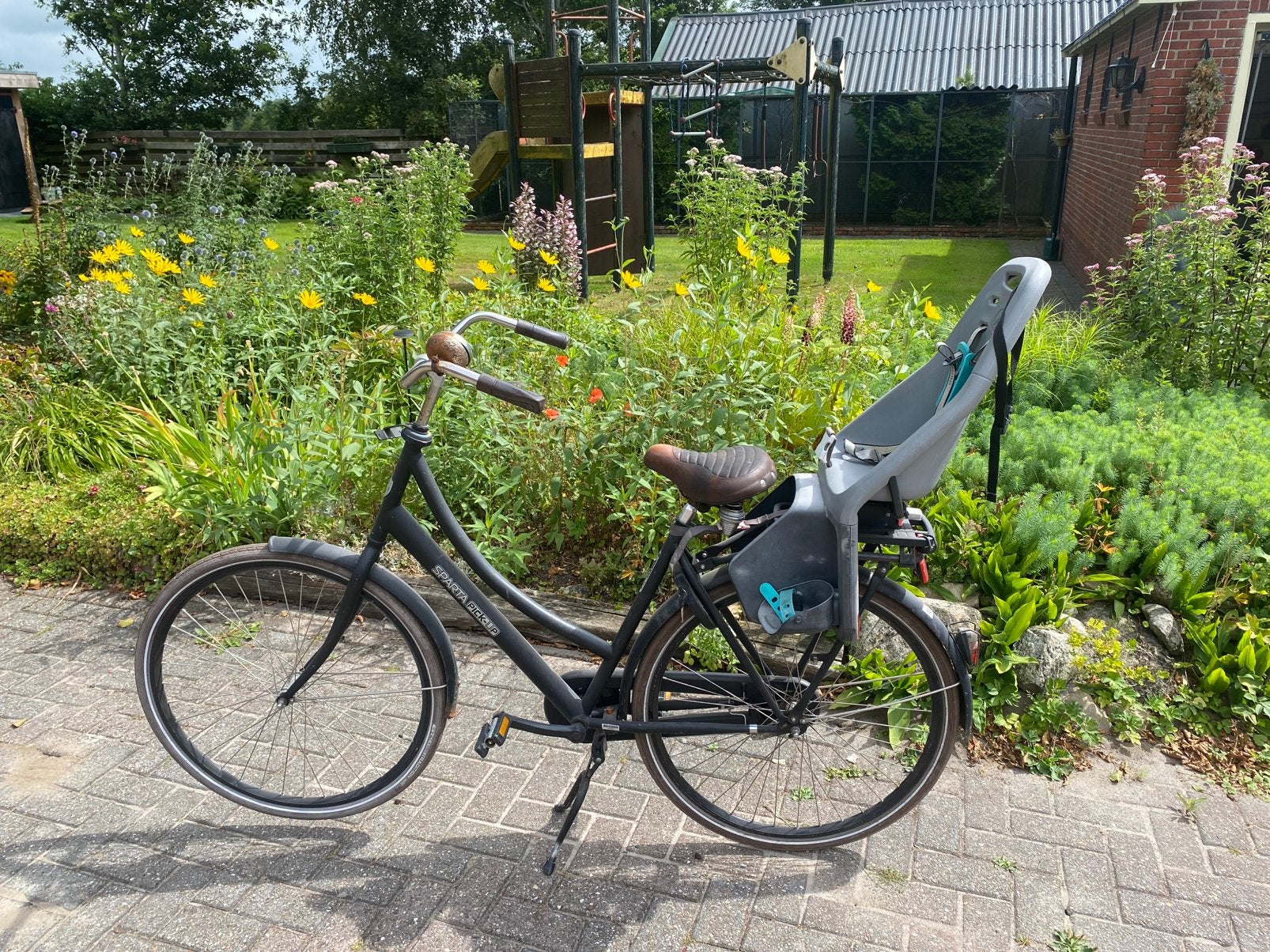 Fiets met kinderzitje te koop, Ophalen, Terugtraprem, Sparta, Gebruikt